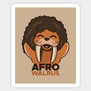 Afro Walrus Sticker